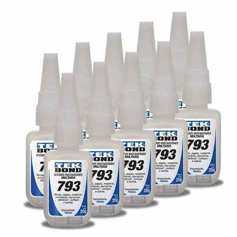Detalhes do Cola Instantânea Tek Bond 793 20g Acrigel Unhas Tips Postiça Forte Madeira Borracha