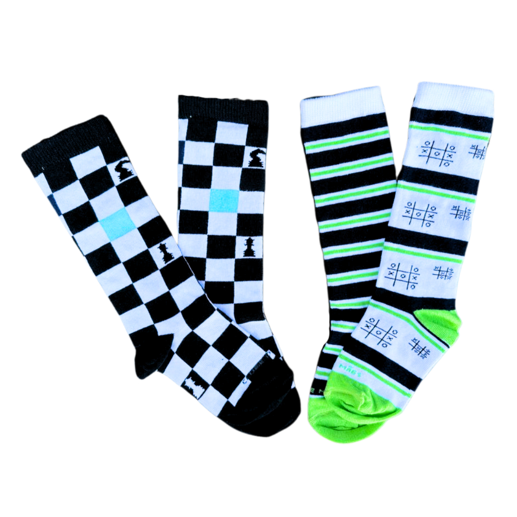 Meia 3/4 Cano Alto Infantil para Menino Colorido Kit 2 Pares em Oferta na Shopee