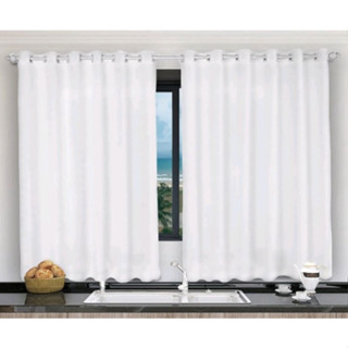 Cortina Para Cozinha Sala e Quarto Decoração de Casa Tecido Oxford ou Voil Janela 2x1,40 Metros Com Ilhós Premium