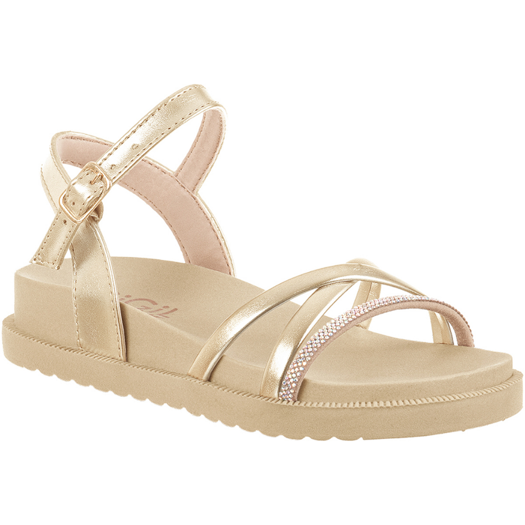 Sandália Feminina Infantil Flatform Birken Strass Brilho Confortável Moda - Baby & Kids Fashion