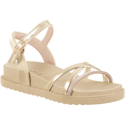 Sandália Feminina Infantil Flatform Rasteira Birken Strass Brilho Confortável Moda
