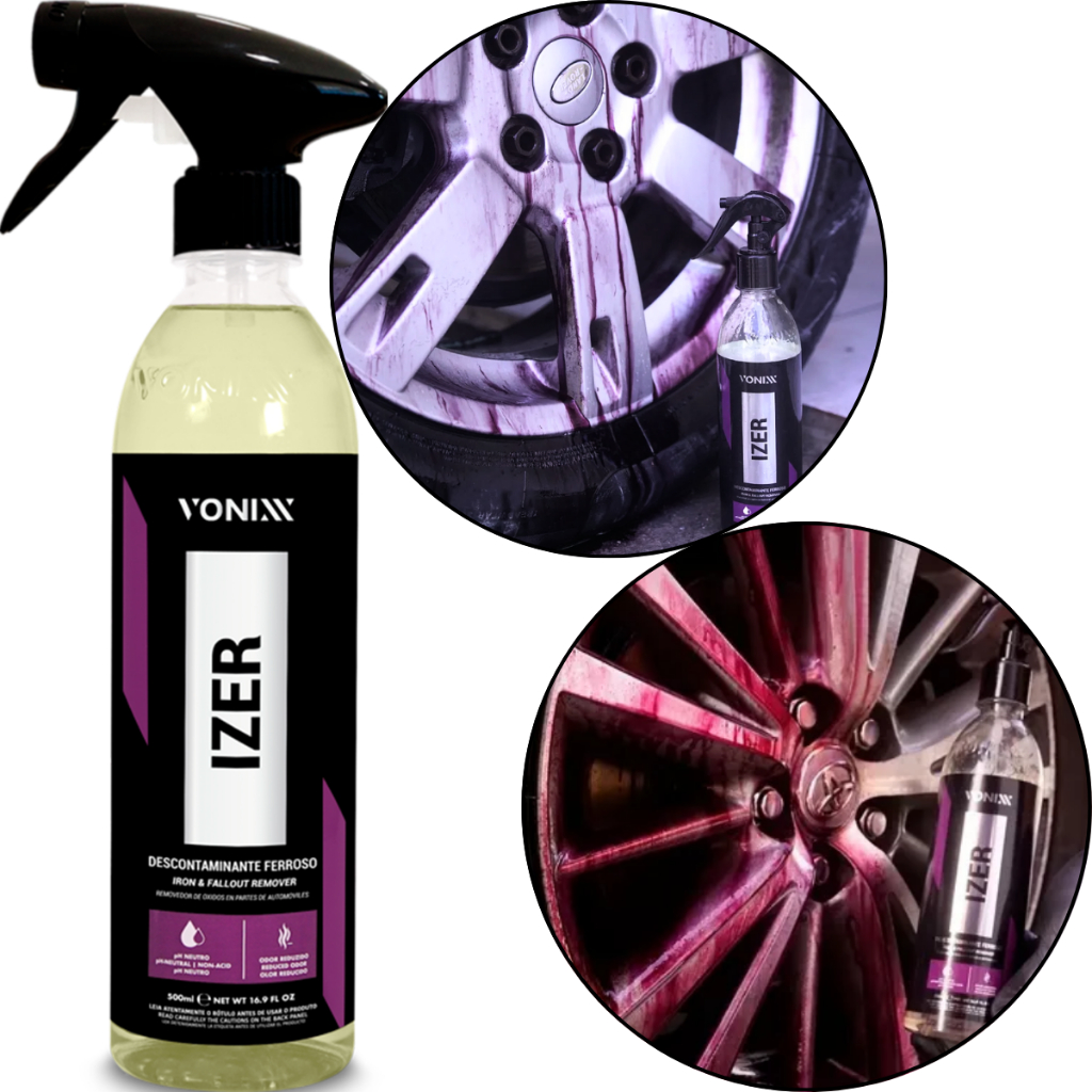 Descontaminante Ferroso Izer Limpa Rodas 500ml Vonixx