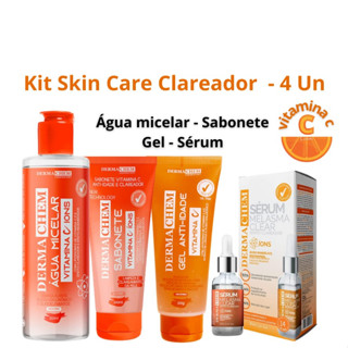 kit clareador facial com vitamina C para peles com Machans ou Melasma Dermachem