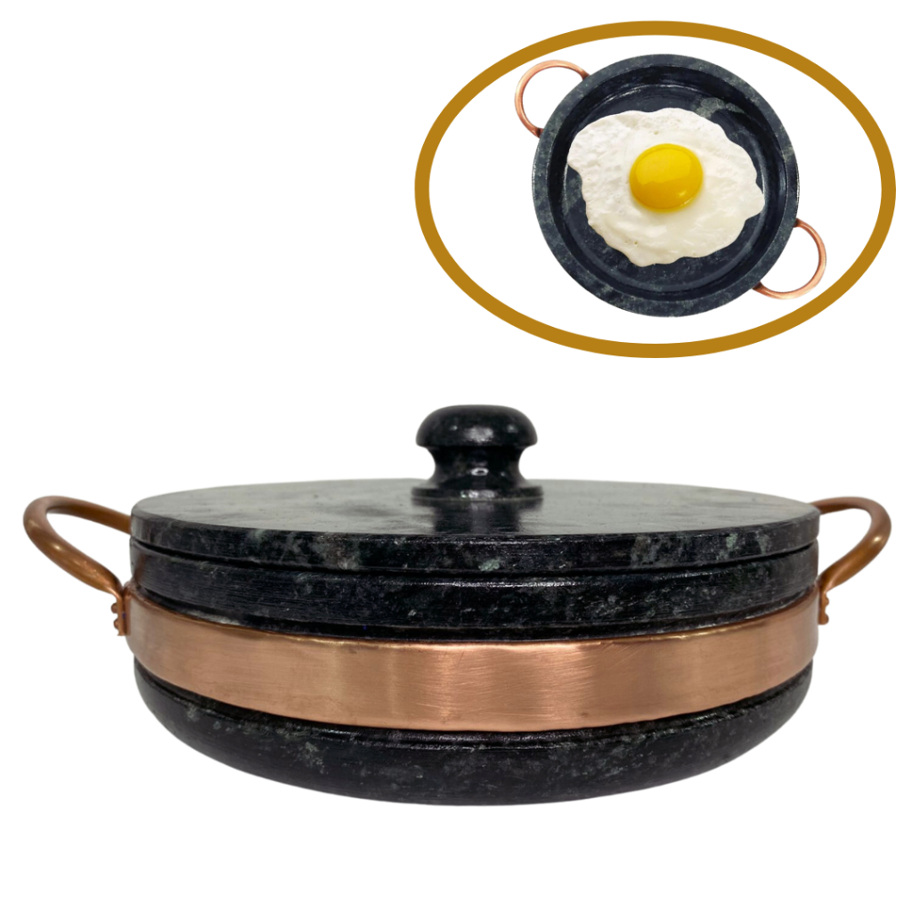 Frigideira de Pedra com Tampa 20cm em Oferta na Shopee