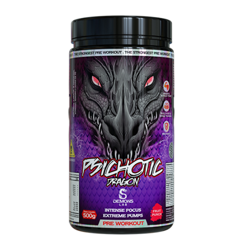 Psichotic Dragon 500g Pré treino - Demons Lab em Oferta na Shopee
