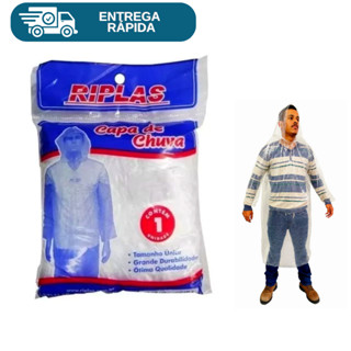 Capa De Chuva Descartável Transparente Incolor Unisex Proteção Para Eventos Pesca Camping Caminhada