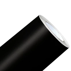 Papel Vinil Preto Fosco Envelopar Geladeira Móveis 5m x60cm