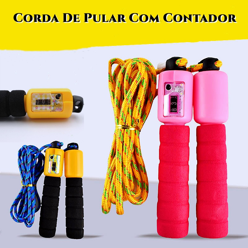 Corda de Pular com contador de giro Exercício Funcional Crossfit Academia Fitness em Oferta na Shopee
