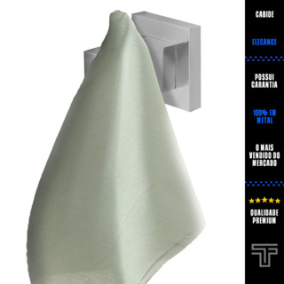 Gancho Porta Toalha Rosto Cabide De Metal Cromado Elegance Banheiro