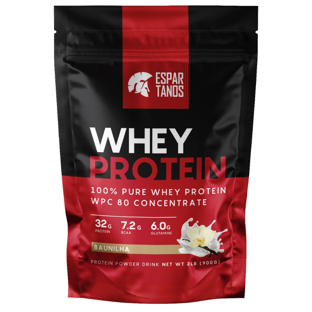 Whey Protein Concentrado 100% Pure 900g WPC 80 - Espartanos