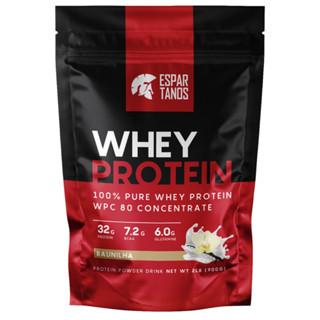 Whey Protein Concentrado 100% Pure 900g WPC 80 - Espartanos