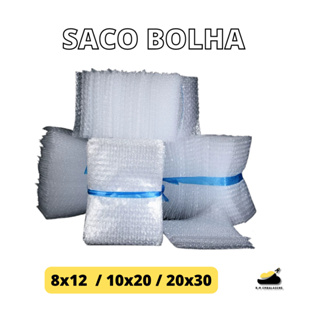 15 Saco Plástico bolha 8x12 / 10x20 / 20x30 em Oferta na Shopee