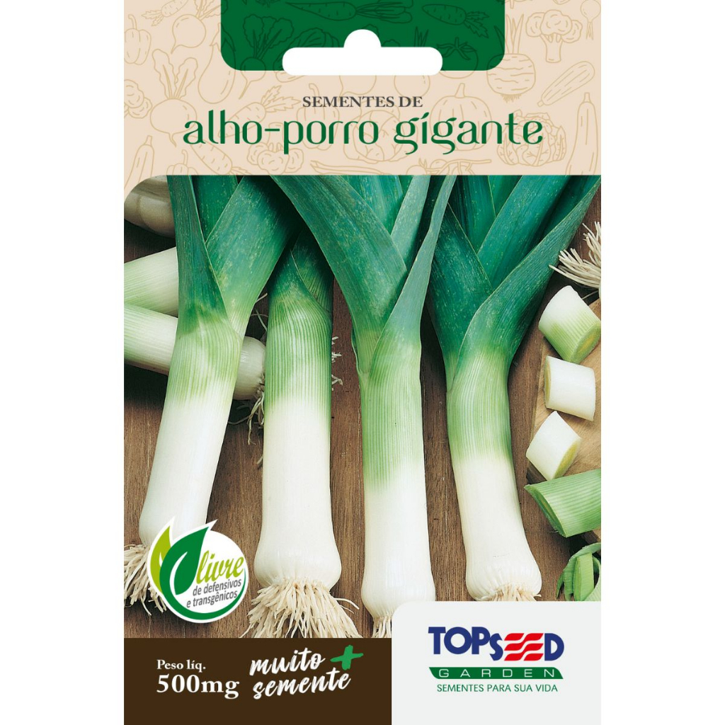Sementes de Alho-Porro Gigante - Topseed Linha Tradicional em Oferta na Shopee