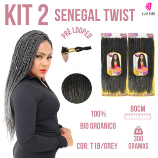 Kit 2 Cabelos Senegal Twist 4x Crochet Braids - Pre Looped 60 Cm - Yan hair