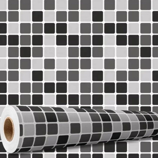 Papel de Parede 3D Pastilha Cinza 5 METROS x 45CM Adesivo Autocolante para Sala, Quarto em Oferta na Shopee