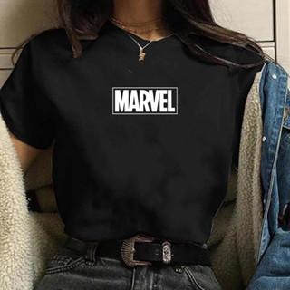 Camiseta feminina algodao preto marvel
