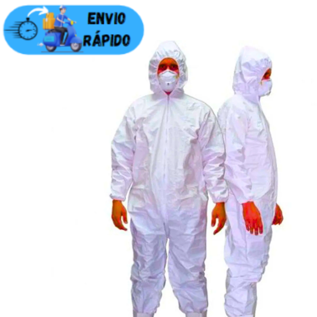 MACACÃO DE PROTEÇÃO QUÍMICA COM CAPUZ  PARA PINTOR FECHAMENTO EM ZIPER NA COR BRANCA CA: 36.783