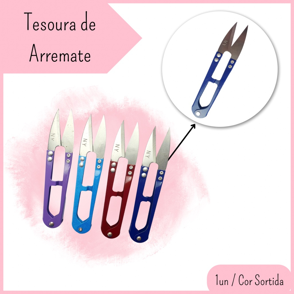 Tesoura De Arremate E Pique Tic Tac Corte De Linhas Costura e Acabamento em Oferta na Shopee