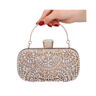 Bolsa Feminina de Mão Festa Noite Gala Cristal Diamante Strass Casamento Bolsa Para Noite