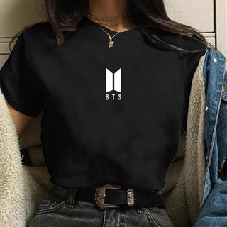 Camiseta feminina algodao kpop bts preto