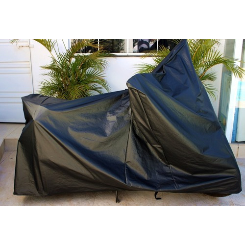 Capa  Para Cobrir Moto Couro Impermeável E Térmica Protege Chuva/sol 100% Forrada Moto com Bau
