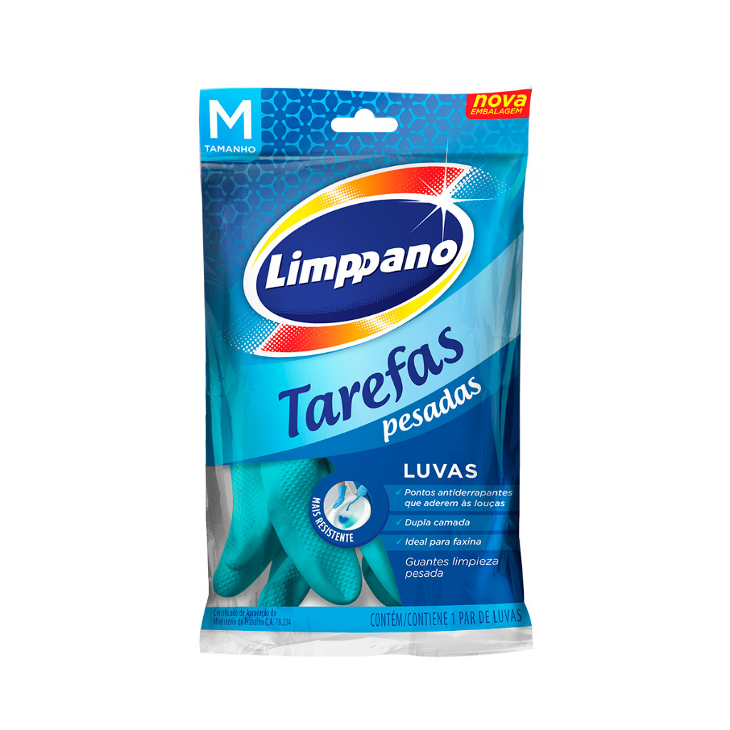 Luvas Limppano Tarefas Pesadas M em Oferta na Shopee