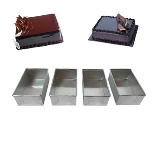 KIT 4 FORMAS RETANGULARES BOLO DE KILO CAIXINHA DE LEITE ALUMÍNIO ASSADEIRA BAIXA 1KG BOLO AERADO em Oferta na Shopee