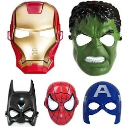 MÁSCARA INFANTIL HEROIS -  PLASTICO LUXO - UND em Oferta na Shopee