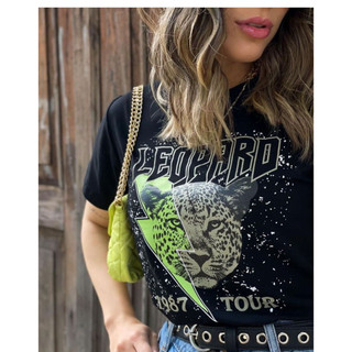 Camiseta T-shirt Feminina Estampada Leopard