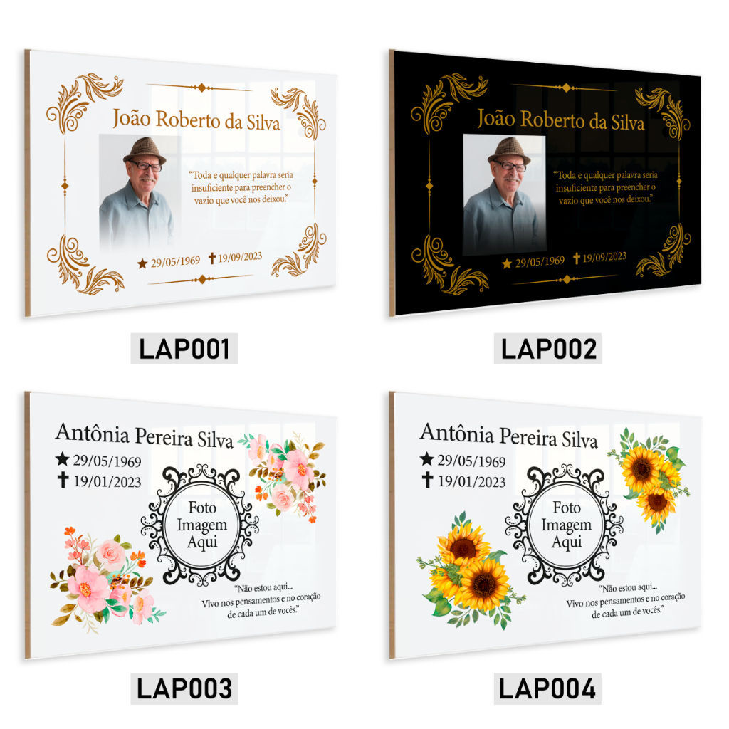 Lapide Azulejo Cerâmica Cemitério Túmulo Jazigo 20x30 ou 40x30 Personalizado — imagem 2 de 2