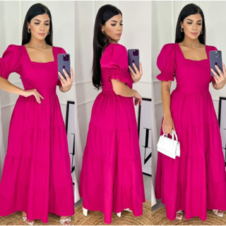 Vestido Feminino Manguinha Princesa Estiloso da Moda evangélica