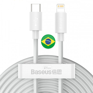 Cabo USB Tipo C p/ Lightning Baseus PD 20w Carga Rápida iPhone MFI Apple