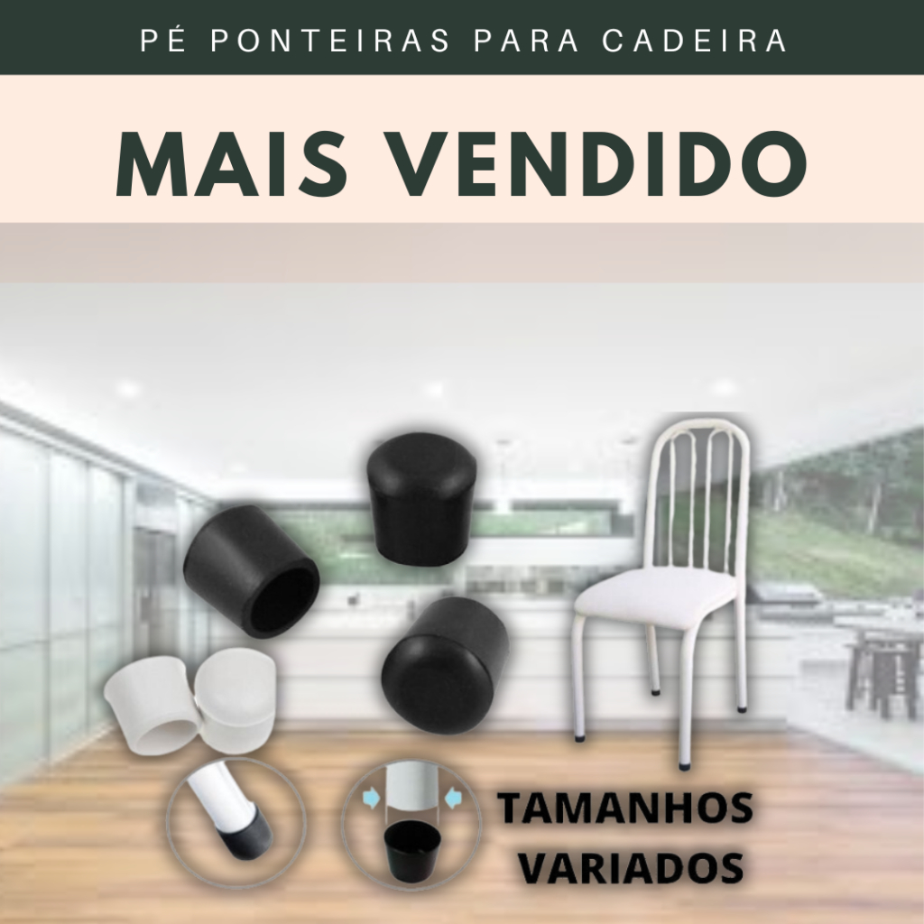 20pçs ponteira Protetora Pé De Cadeira Tubular Conjunto REFORÇADA