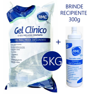 Gel Condutor Incolor Para Ultrassom RMC Bag 5kg + Recipiente 300g em Oferta na Shopee