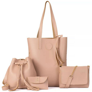 Kit 4 peças Bolsas Ombro e Tiracolo Prático Dia a Dia
