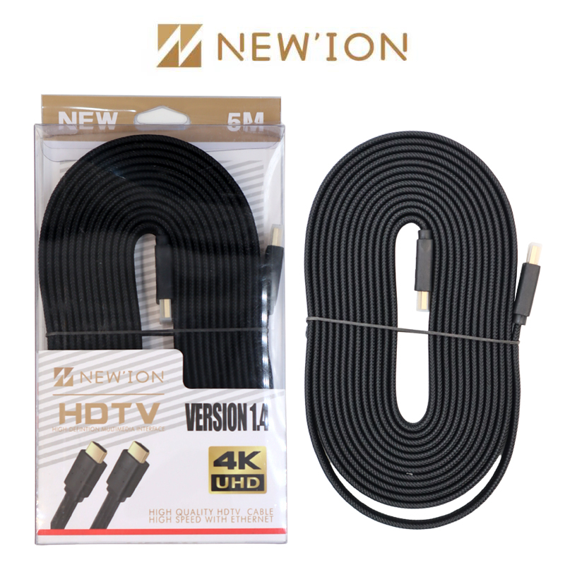 Cabo Hdmi 4k 3d Ultrahd Newion ou Itbule 10 Metros Ponta Prata Dourada em Oferta na Shopee