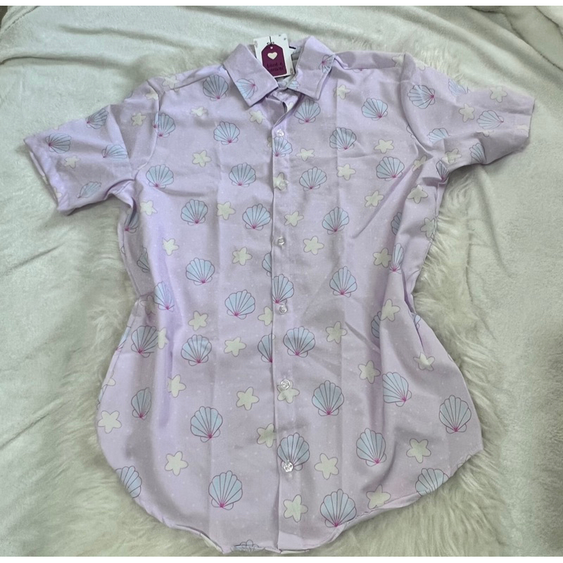 Camisaria camisa botões conchas clarinha M e Ga