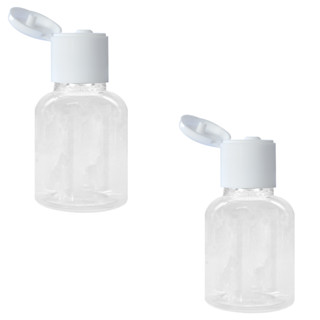 20 Mini Frascos Pet 20ml Com Tampa FlipTop Para Gel Creme Shampoo