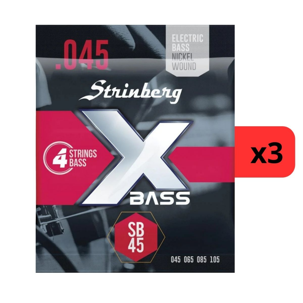 Kit 3 Encordoamento Strinberg Para Contra Baixo SB45 - 4 Cordas em Oferta na Shopee