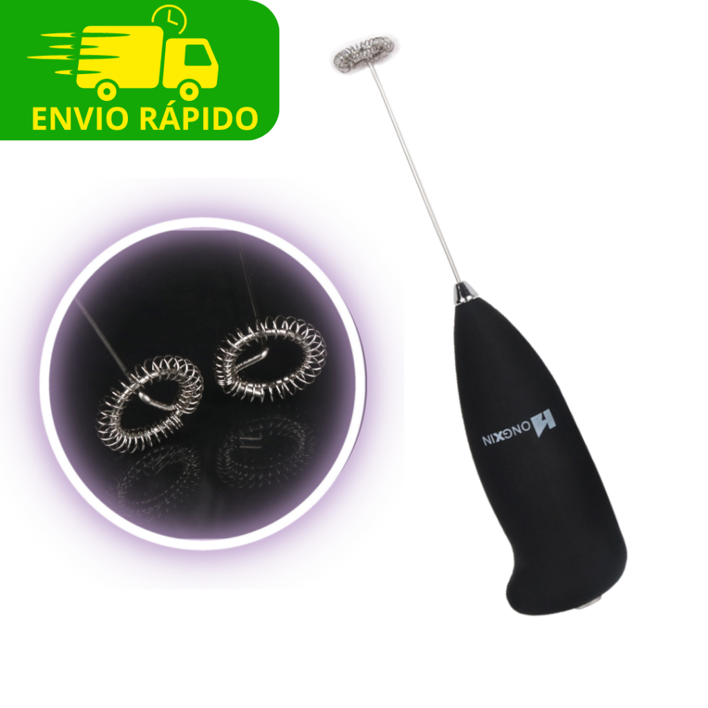 Mini Misturador Elétrico de Inox Para Cozinha Café Bebidas Drinks e Capuccino