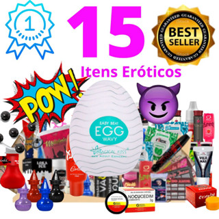 Kit com Egg 15 Unidades Sexo Sex Shop