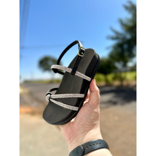 Birken Papete Infantil Sandália Strass Confortável Estilosa ref.5001