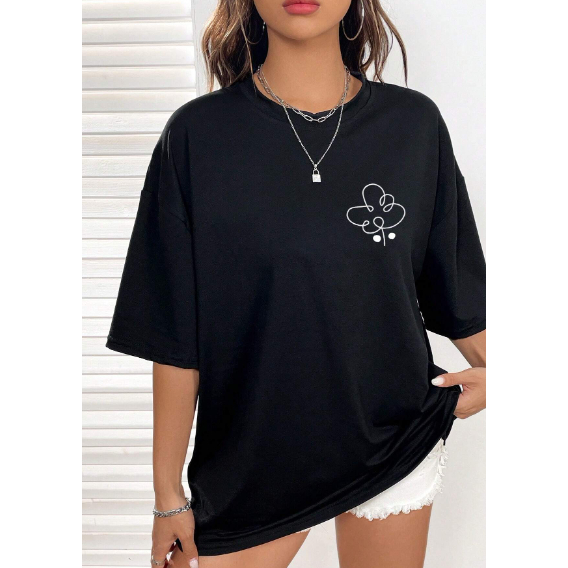 Camiseta Árvore Bordada Tree Streetwear Oversized Unissex
