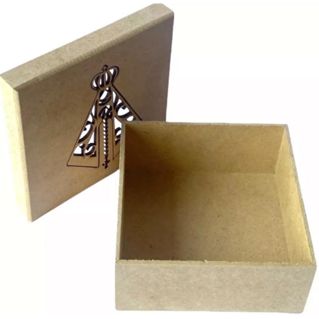 Caixa MDF  Nossa Senhora Aparecida porta terço personalizada presente lembrancinha artigo religiso batizado enfeite convite decoração presente  imagem mãe Aparecida