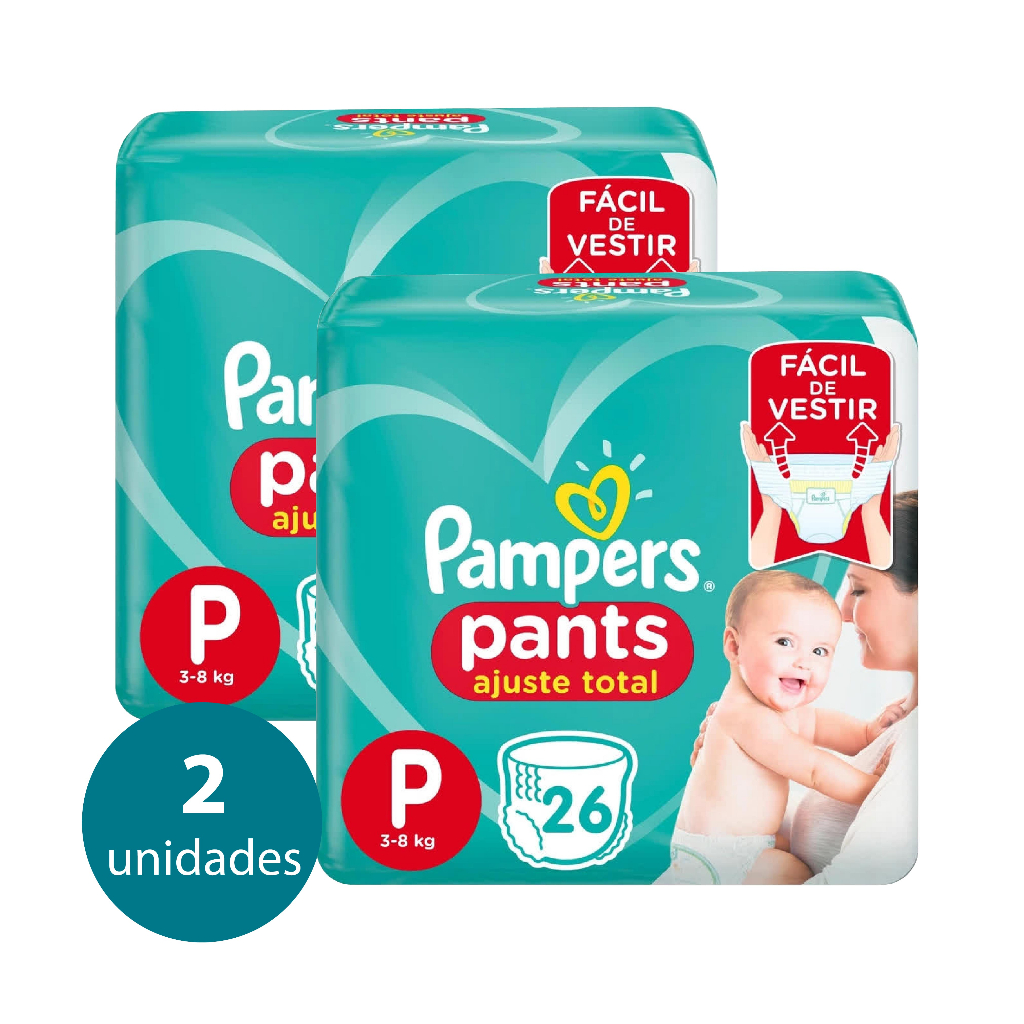KIT 2 Pacotes Fraldas Pampers Pants P - 52 Fraldas