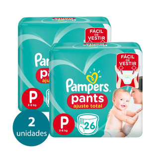 KIT 2 Pacotes Fraldas Pampers Pants P - 52 Fraldas