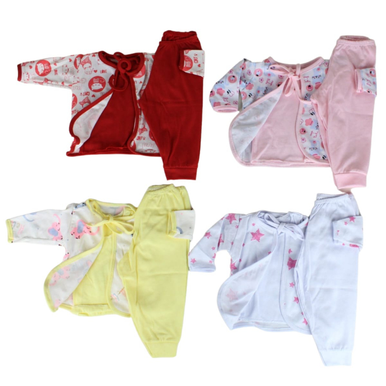 Kit 2 Conjunto pagão Recém Nascido Luxo Menino Menina 100% algodão Roupa de bebe em Oferta na Shopee