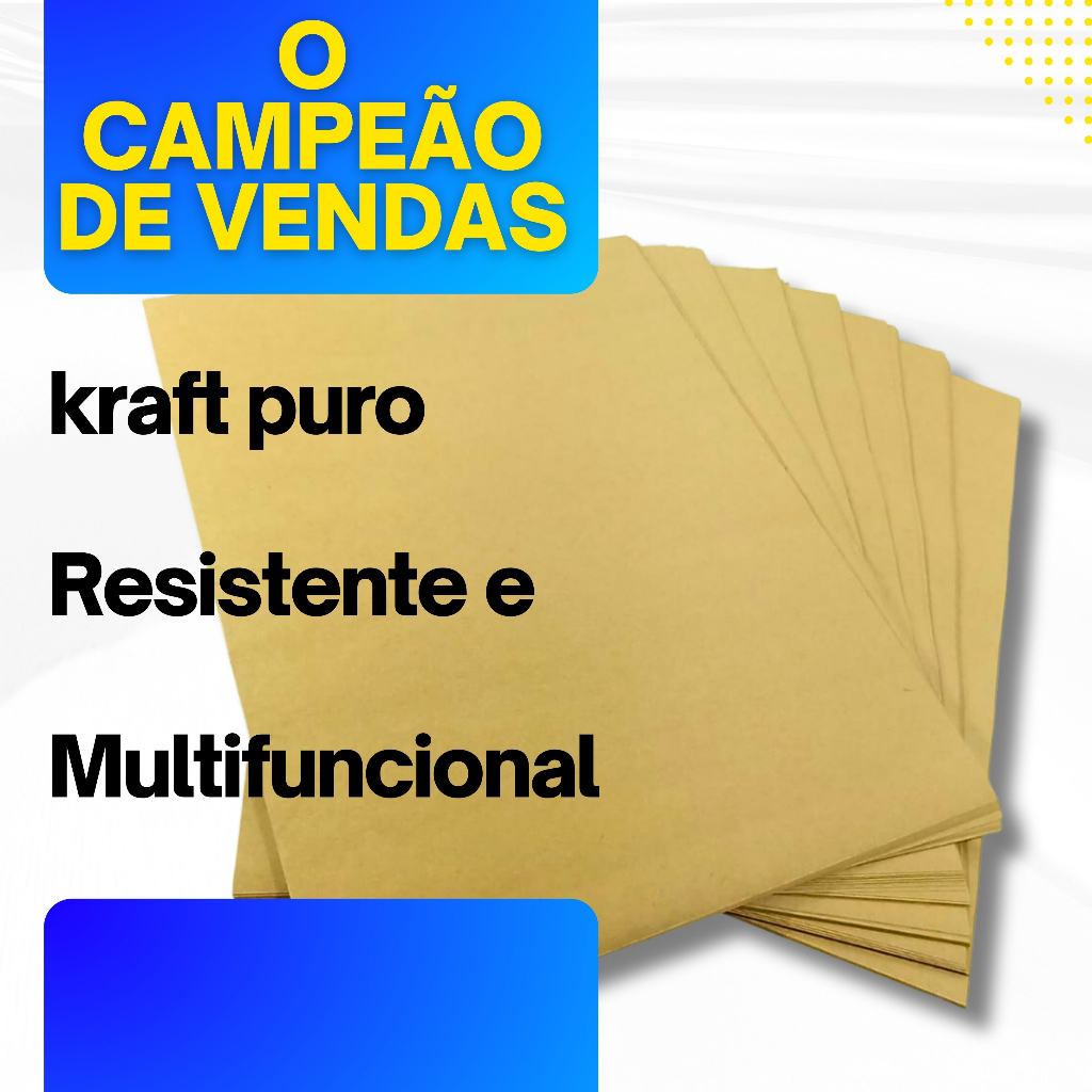 400 Folhas Papel Kraft Especial A4 - 80g C Brilho Monolúcido