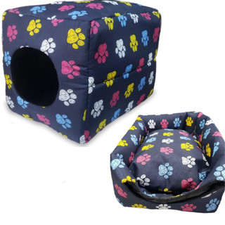 Cama e Toca Pet G Para Cães e Gatos 2 em 1 Cachorro Caminha Cama IGLU