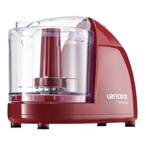 Mini Processador Triturador De Alimentos Lenoxx Pratic Red Lâmina Dupla Inox 100W - Home Appliances